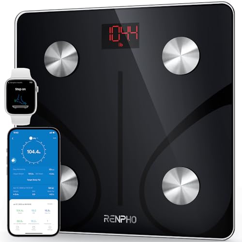 You are currently viewing RENPHO Smart Body Weight Scale, Bathroom Digital Scale BMI Weighing Bluetooth Body Fat Scale, Body Composition Monitor Health Analyzer with Smartphone App, 400lbs – Black Elis 1