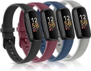 Read more about the article Fitbit Inspire 3 밴드와 호환되는 4팩 밴드 Fitbit Inspire 3 피트니스 트랙(블랙/와인/네이비/그레이)용 남성용 스포츠 실리콘 조절 가능 교체 밴드