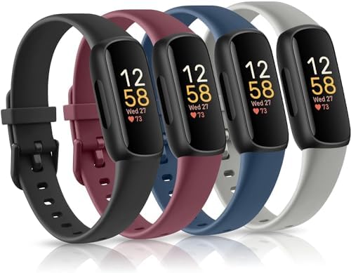 You are currently viewing Fitbit Inspire 3 밴드와 호환되는 4팩 밴드 Fitbit Inspire 3 피트니스 트랙(블랙/와인/네이비/그레이)용 남성용 스포츠 실리콘 조절 가능 교체 밴드