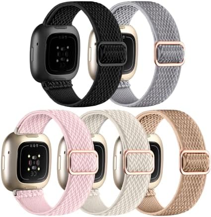 You are currently viewing Fitbit Versa 3 밴드/Fitbit Versa 4 밴드/Fitbit Sense 밴드(남성용)와 호환되는 Adorve 스마트 워치 교체용 조절 가능한 스트레치 단일 루프 탄성 나일론 스포츠 밴드.